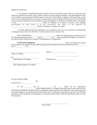 Form PERM4 Undertaking Between a Public Utility Corporation and New York State Department of Transportation for Restricted Permits - New York, Page 2
