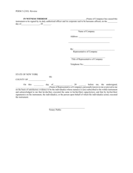 Form PERM5 Undertaking Between a Public Utility Corporation and New York State Department of Transportation for Special Hauling Permits - New York, Page 2