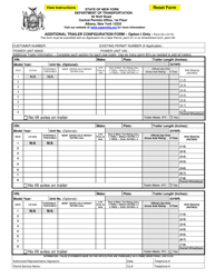 Document preview: Form PERM63 Additional Trailer Configuration Form - New York