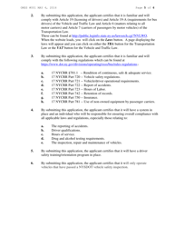 Form RA52 Application to Transport Passengers in Charter Service - New York, Page 5