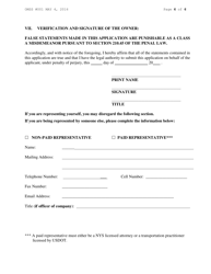 Form RA52 Application to Transport Passengers in Charter Service - New York, Page 6