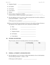 Form RA61 Application to Transport Property Except Household Goods - New York, Page 3