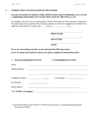 Form RA61 Application to Transport Property Except Household Goods - New York, Page 5