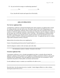 Application to Transport Household Goods - New York, Page 7