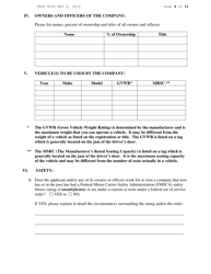 Form RA50 Application for Authority to Transport Passengers - New York, Page 4