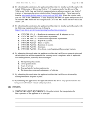 Form RA50 Application for Authority to Transport Passengers - New York, Page 5