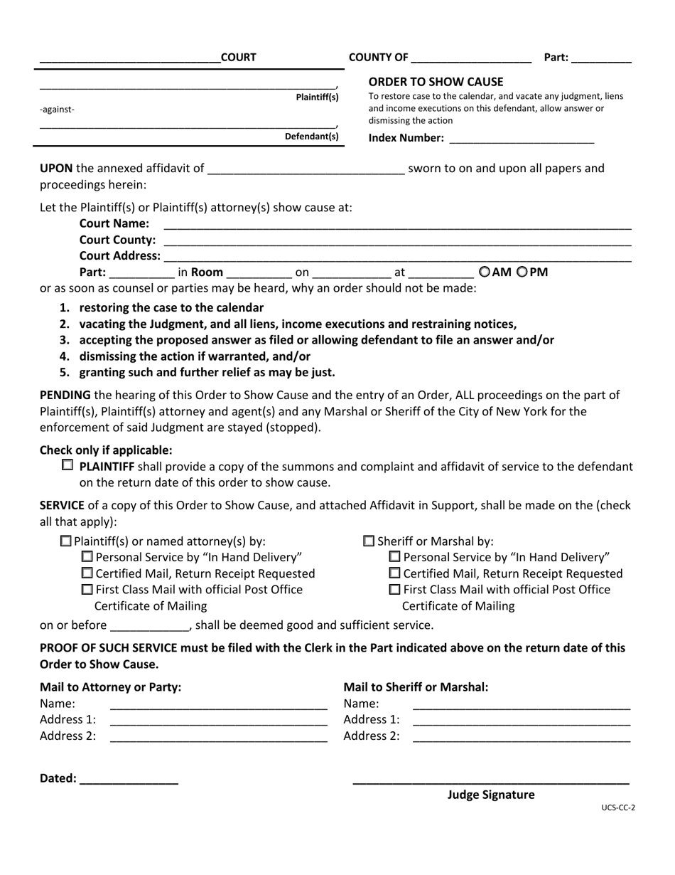 Order To Show Cause Eviction Ny