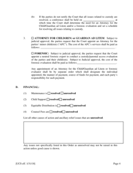 Preliminary Conference Stipulation/Order Contested Matrimonial - New York, Page 4