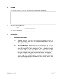 Preliminary Conference Stipulation/Order Contested Matrimonial - New York, Page 5