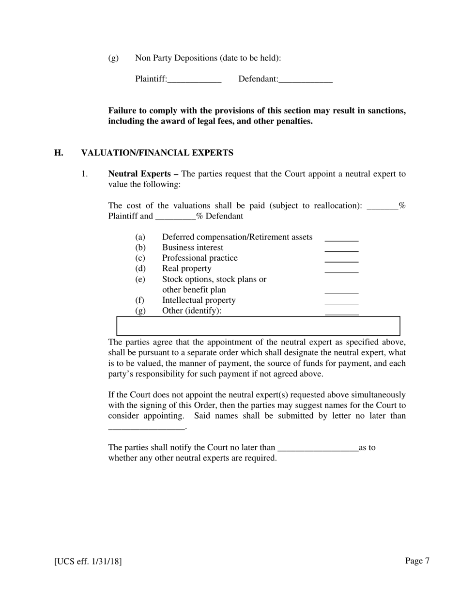 Preliminary Conference Stipulation / Order Contested Matrimonial - New York, Page 7