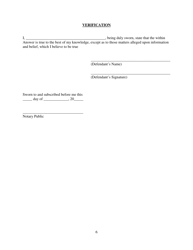 Verified Answer to Foreclosure Complaint - New York, Page 6