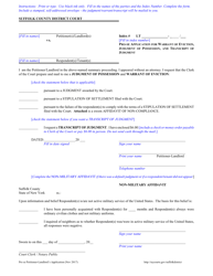Document preview: Pro-Se Application for Warrant of Eviction, Judgment of Possession, and Transcript of Judgment - Suffolk County, New York