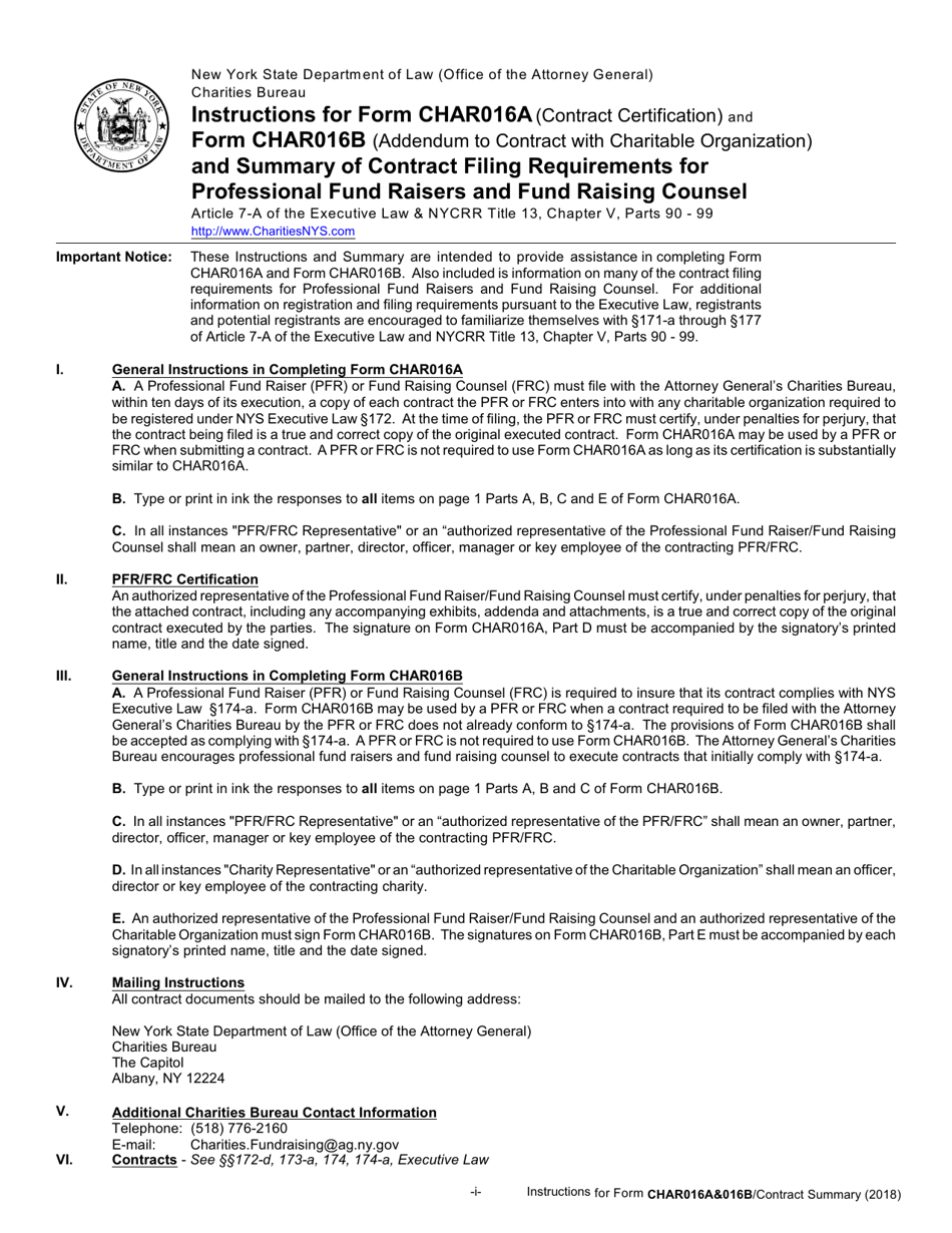 Form CHAR016 Professional Fund Raiser / Fund Raising Counsel Contract Certification - New York, Page 3