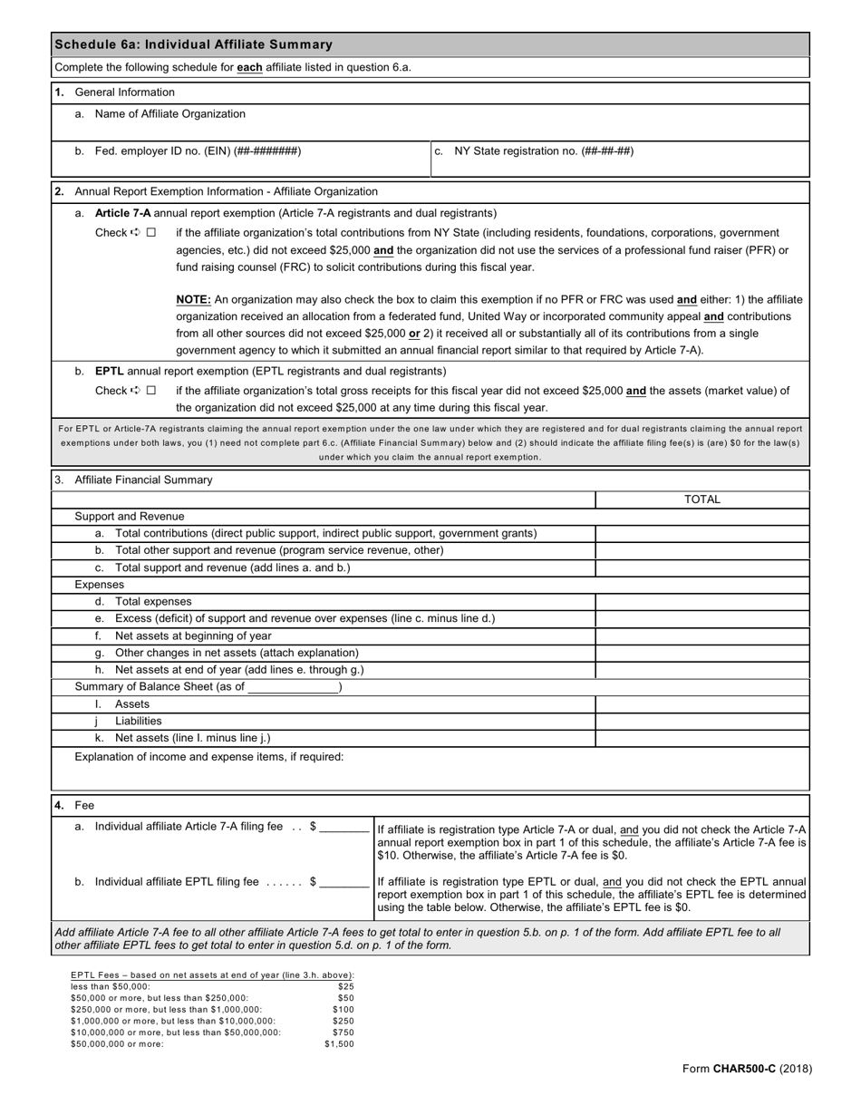 Form CHAR500-C Combined Annual Financial Report - New York, Page 5