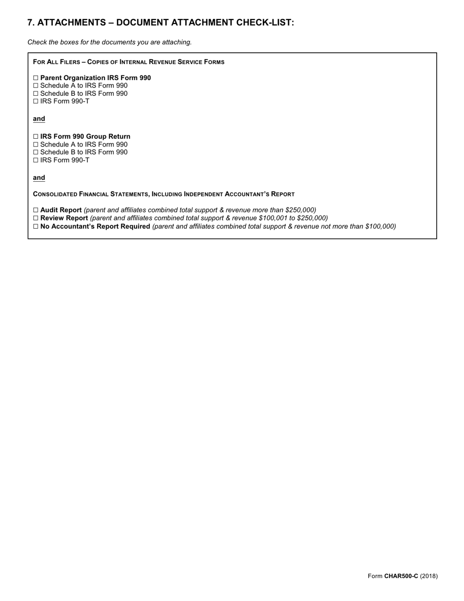 Form CHAR500-C Combined Annual Financial Report - New York, Page 6