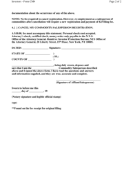 Form CM-4 Supplemental Commodity Salesperson Statement - New York, Page 2