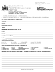 Document preview: Formulario CRB002SP Querella De Discriminacion - New York (Spanish)