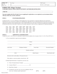 Document preview: Form ADV Part 1B Uniform Application for Investment Adviser Registration - New York