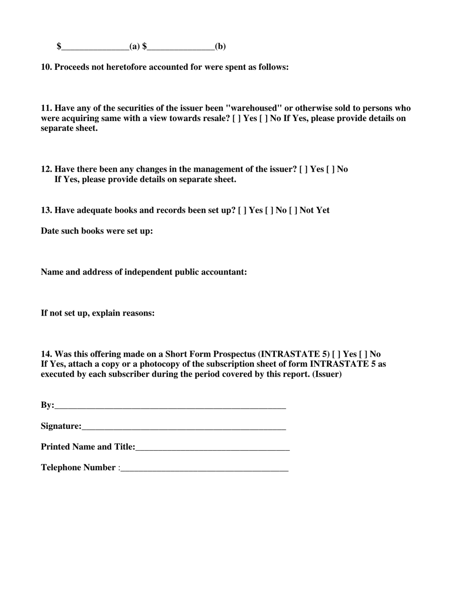 Intrastate 4: Status Report of Intrastate Financing - New York, Page 2