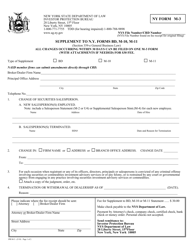 Form M-3 Supplement to N.y. Forms BD, M-10, M-11 - New York