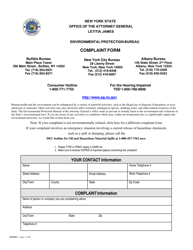 Form EPB001 Complaint Form - New York