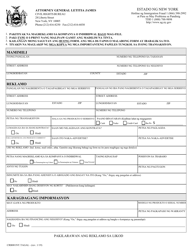 Document preview: Form CRB001NY General Consumer Complaint Form - New York (Tagalog)