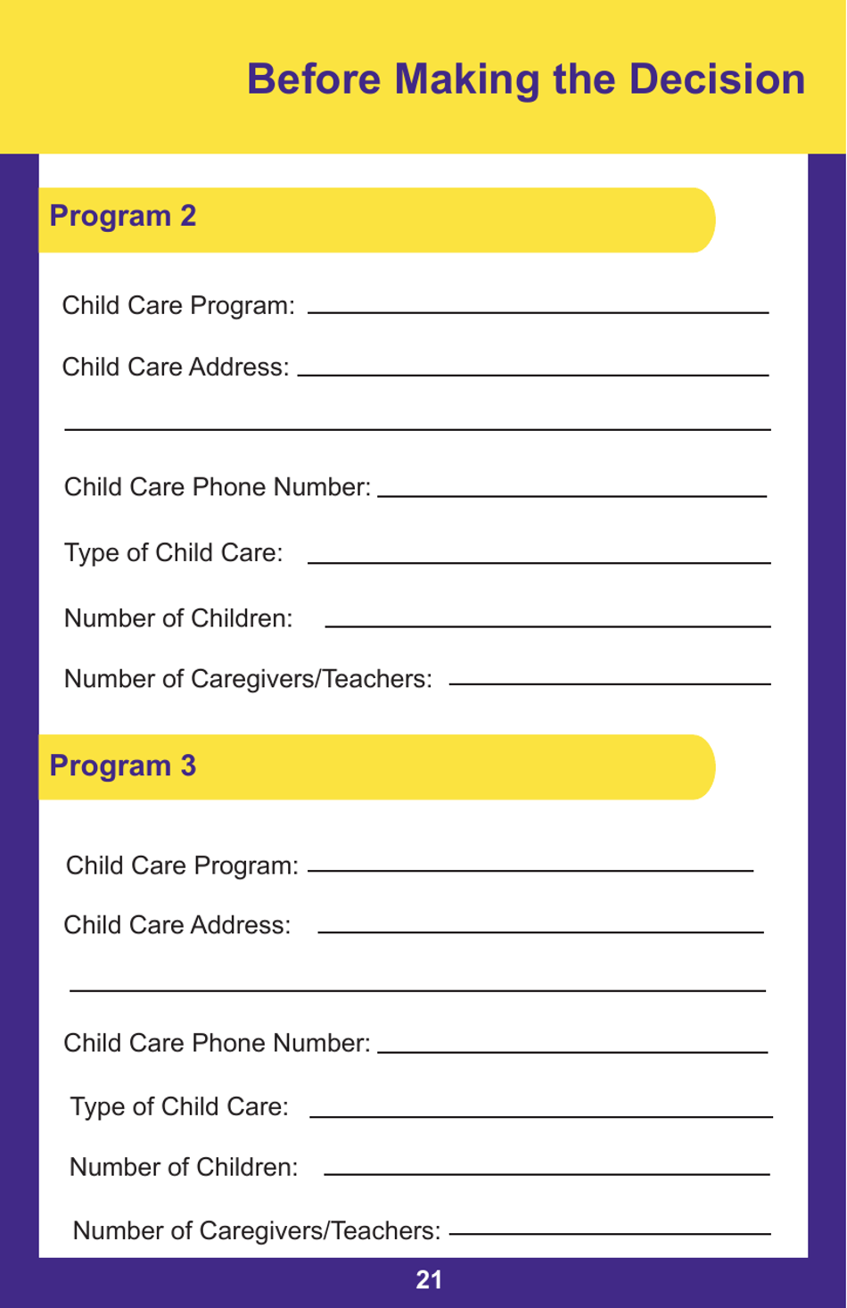 Form PUB-1115B As You Think About Child Care for Your Infant or Toddler - New York, Page 21
