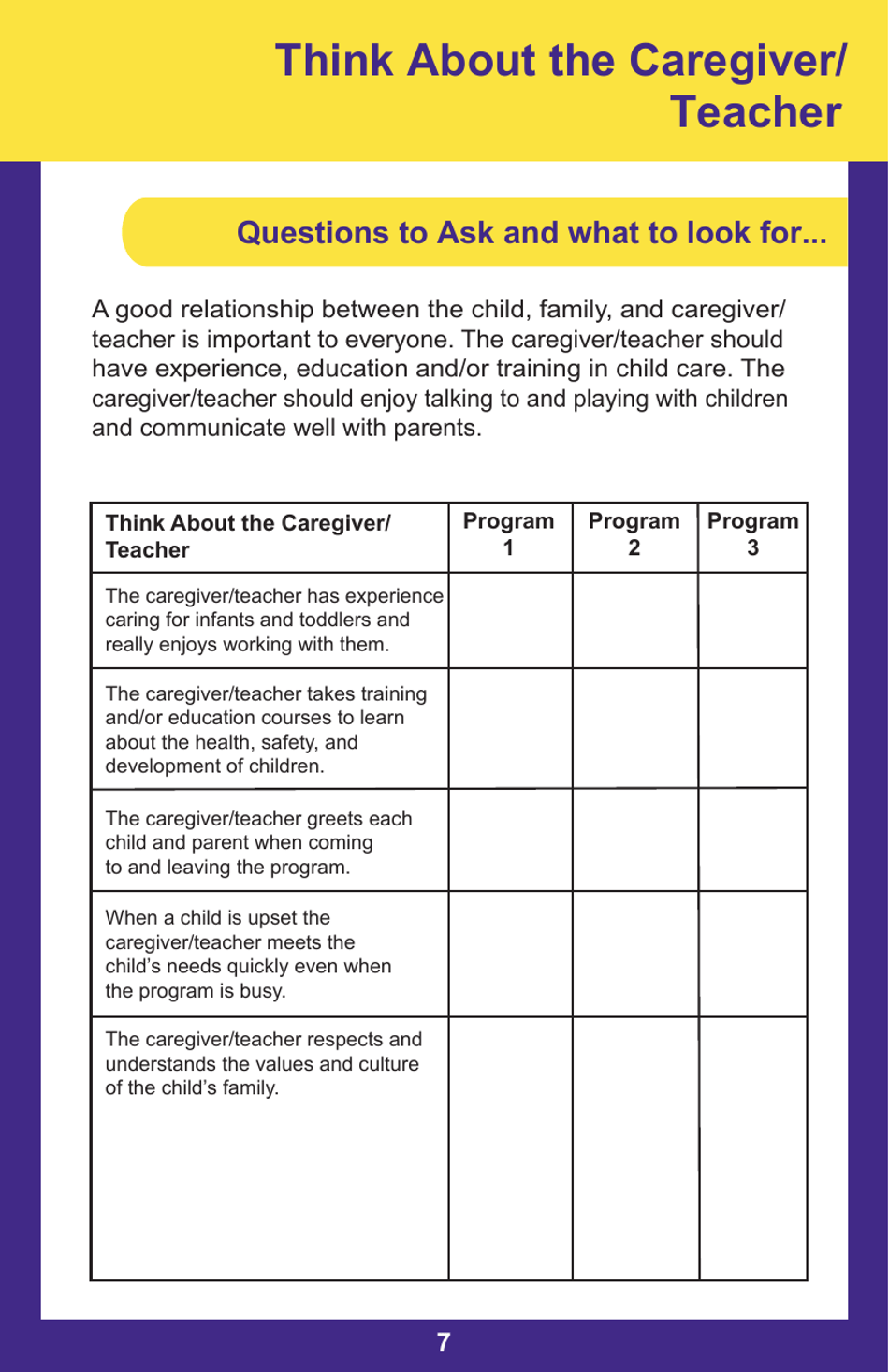 Form PUB-1115B As You Think About Child Care for Your Infant or Toddler - New York, Page 7