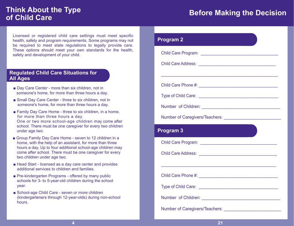 Form PUB-1115D As You Think About Child Care for Your School-Age Child - New York, Page 4