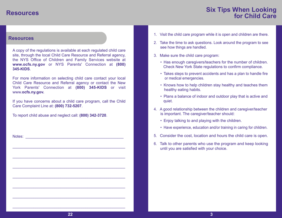 Form PUB-1115C As You Think About Child Care for Your 3- to 5-year-Old - New York, Page 3
