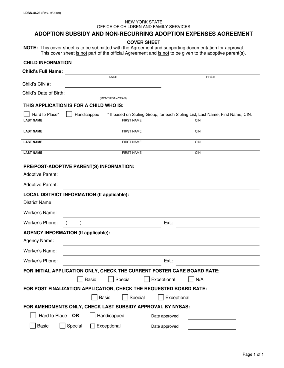 Form LDSS4623 Fill Out, Sign Online and Download Printable PDF, New