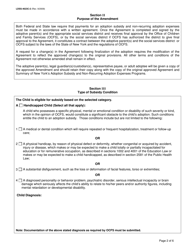 Form LDSS-4623C-2 Adoption Subsidy and Non-recurring Adoption Expenses Agreement - New York, Page 2