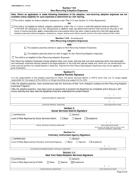 Form LDSS-4623B Adoption Subsidy and Non-recurring Adoption Expenses Agreement - New York, Page 6