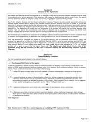 Form LDSS-4623A Adoption Subsidy and Non-recurring Adoption Expenses Agreement - Initial Application - New York, Page 2