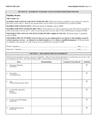 Form LDSS-4811 Family Eligibility Checklist - New York, Page 3