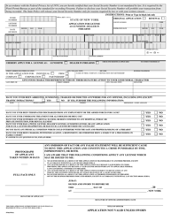 Form PPB-6 Application for License as Gunsmith - Dealer in Firearms - New York