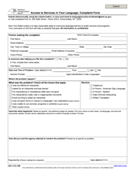 Form LAC-1 &quot;Access to Services in Your Language: Complaint Form&quot; - New York