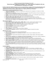 Document preview: Instrucciones para Formulario C-2F Primer Informe Del Empleador Sobre Una Enfermedad/Lesion Relacionada Con El Trabajo - New York (Spanish)