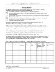 Formulario AFF-1S Declaracion Jurada Para La Indemnizacion Por Fallecimiento - New York (Spanish), Page 5
