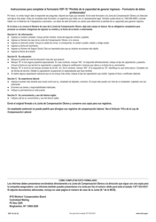 Formulario VDF-1S Perdida De La Capacidad De Generar Ingresos Formulario De Datos Profesionales - New York (Spanish), Page 2