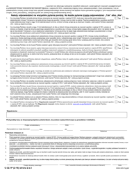 Form C-32.1P Section 32 Waiver Agreement: Claimant Release - New York (Polish), Page 2