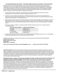 Form C-35P Extreme Hardship Redetermination Request - New York (Polish), Page 2