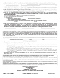 Form C-62P Claim for Compensation in Death Case - New York (Polish), Page 2