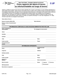 Form C-2F Employer&#039;s Report of Work-Related Injury/Illness - New York (Italian)
