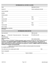 Form C-2F Employer&#039;s Report of Work-Related Injury/Illness - New York (Italian), Page 3