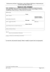 Form AFF-1I Affidavit for Death Benefits - New York (Italian), Page 2
