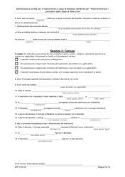 Form AFF-1I Affidavit for Death Benefits - New York (Italian), Page 4