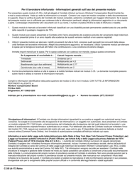 Form C-35I Extreme Hardship Redetermination Request - New York (Italian), Page 2
