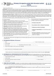 Document preview: Form C-3.3I Limited Release of Health Information (HIPAA) - New York (Italian)
