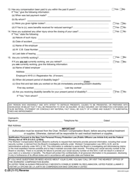 Form C-25 Application for Reopening of Claim, More Than Seven Years After Accident - New York, Page 2